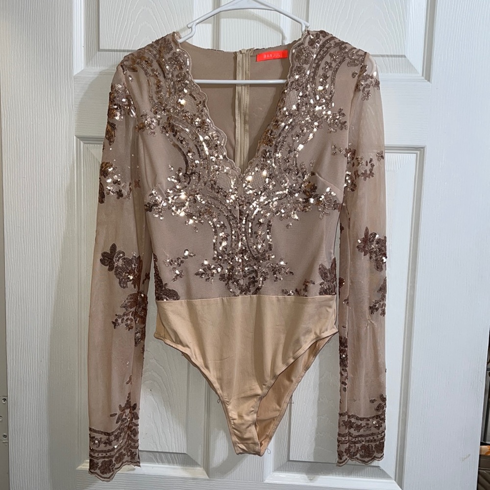 Rose gold body suit
